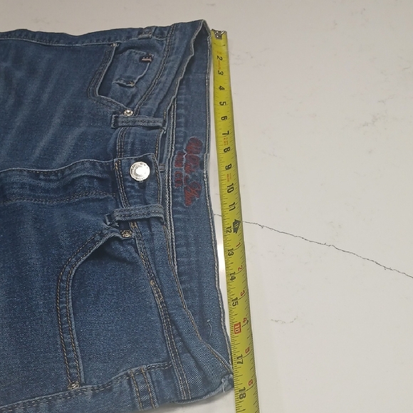 Women's Blue Denim Shorts - Picture 10 of 13